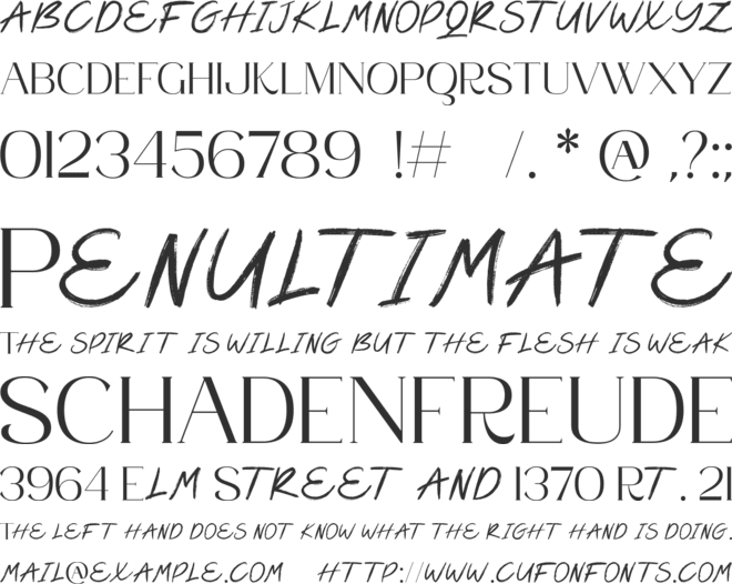 Glemor Typeface font preview