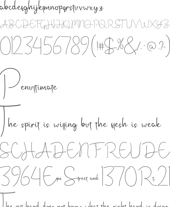 Andilay font preview