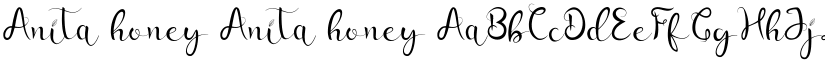 Anita honey font download