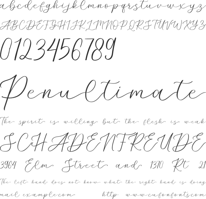 Deandra Cattalina font preview