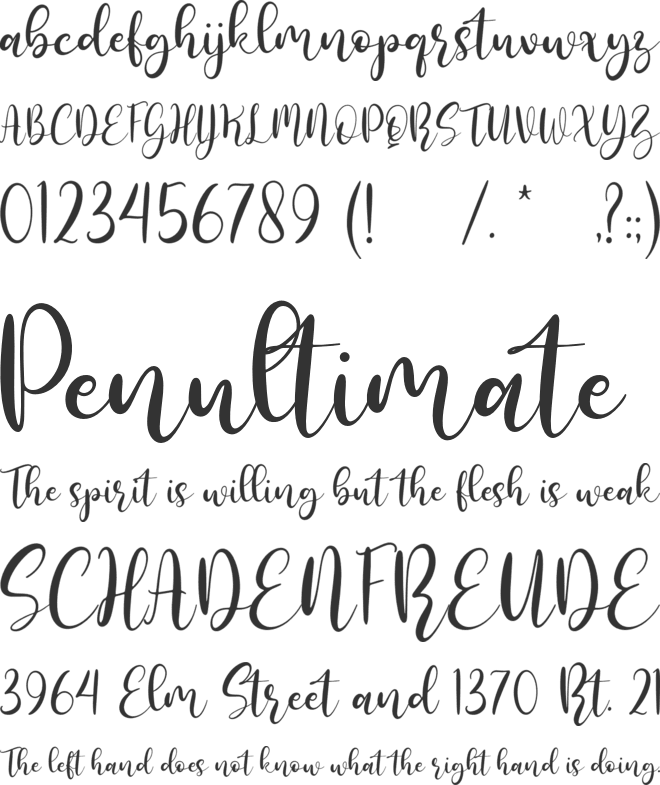 Tastfonia font preview