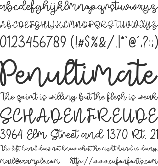 Semi Nice font preview