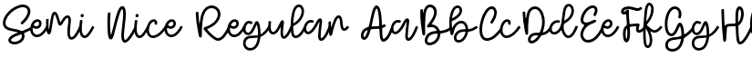 Semi Nice Regular font