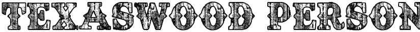 TEXASWOOD PERSONAL USE Bold font