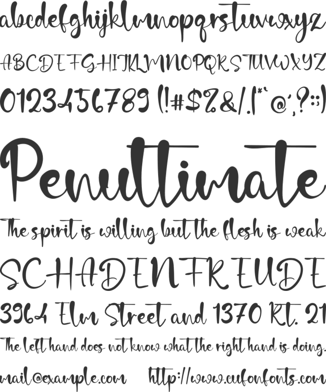 Enderby font preview