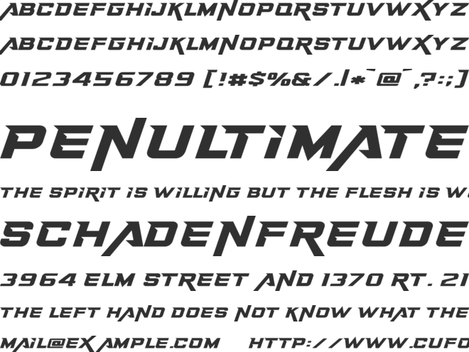 Exima Geometric font preview