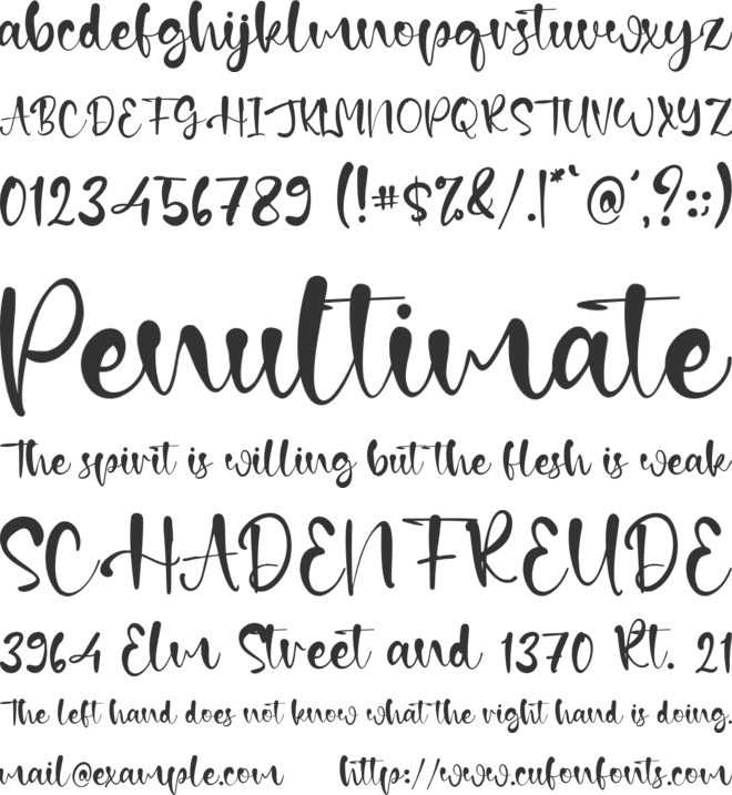Fredricks font preview