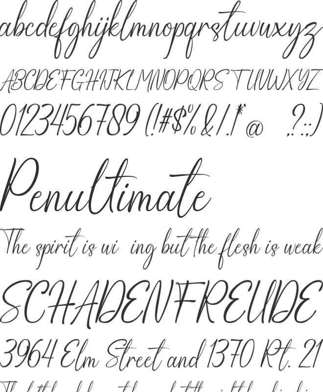 Sathela font preview