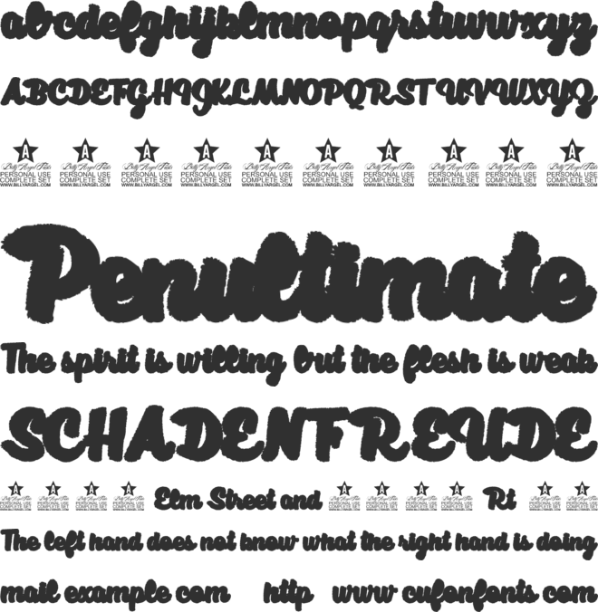 Monsterz Personal Use font preview