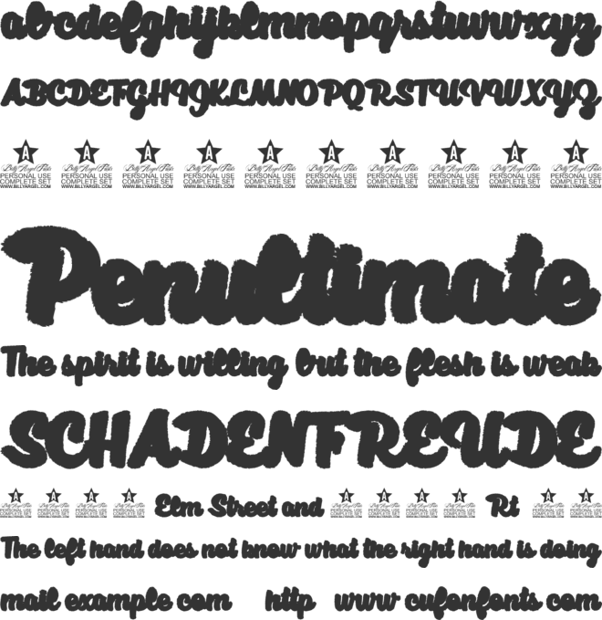 Monsterz Personal Use font preview