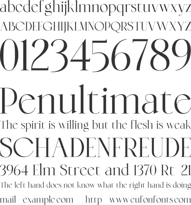 VENOSE font preview