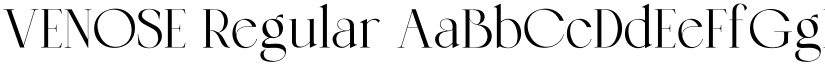 VENOSE Regular font