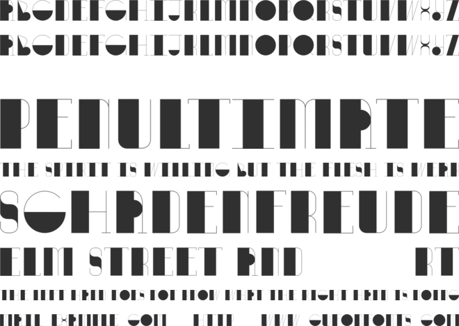 Busby font preview