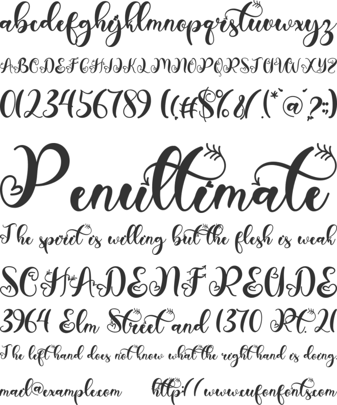 Honey Valentine font preview