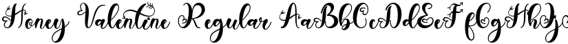Honey Valentine Regular font