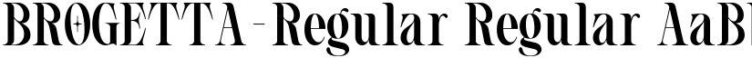 BROGETTA-Regular Regular font