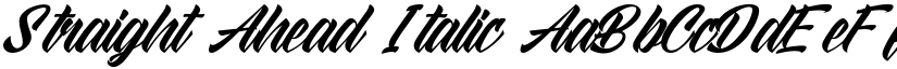 Straight Ahead Italic font