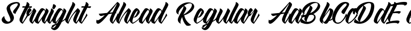 Straight Ahead Regular font