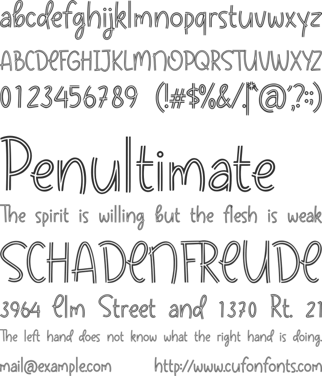 Mythsmiley font preview