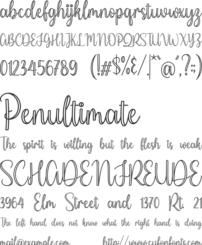 Millerline font preview