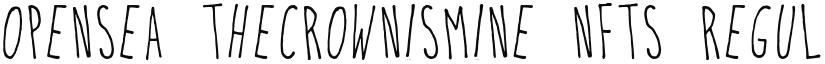 Opensea Thecrownismine Nfts font download