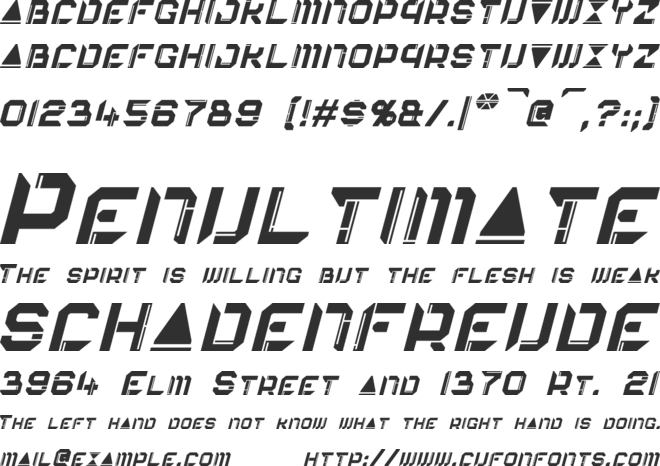 Eurocorp font preview