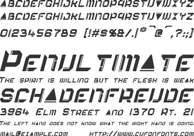 Eurocorp font preview