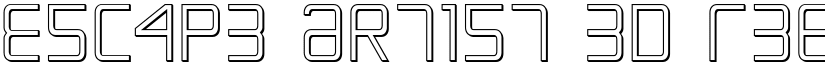 Escape Artist 3D Regular font