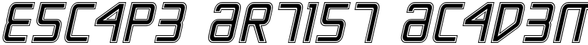 Escape Artist Academy Semi-Italic Semi-Italic font