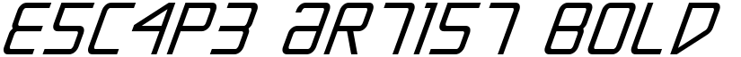 Escape Artist Bold Italic Bold Italic font