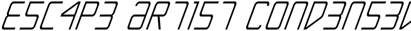 Escape Artist Condensed Italic Condensed Italic font