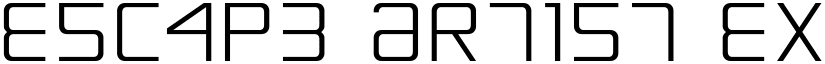 Escape Artist Expanded Expanded font