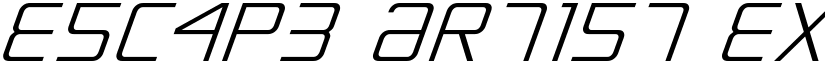 Escape Artist Expanded Italic Expanded Italic font