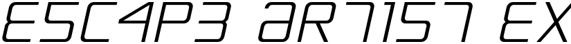 Escape Artist Expanded Semi-Italic Expanded Semi-Italic font