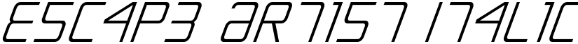 Escape Artist Italic Italic font