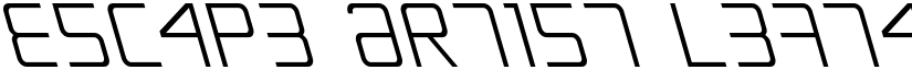 Escape Artist Leftalic Italic font