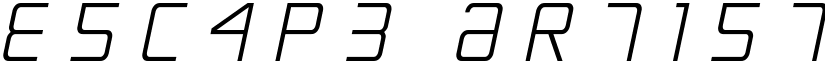 Escape Artist Ttitle Semi-Italic Semi-Italic font