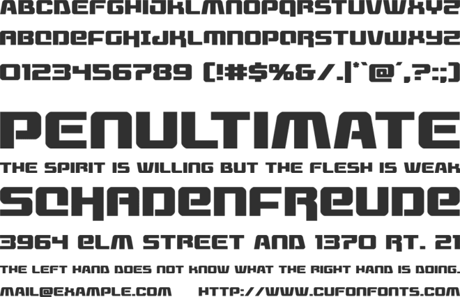 Livewired font preview