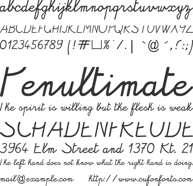 Alamain font preview