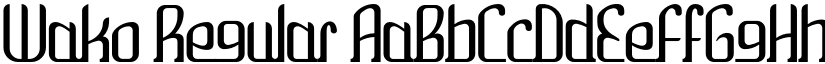 Wako Regular font