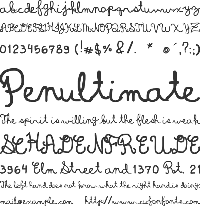 Dominique font preview