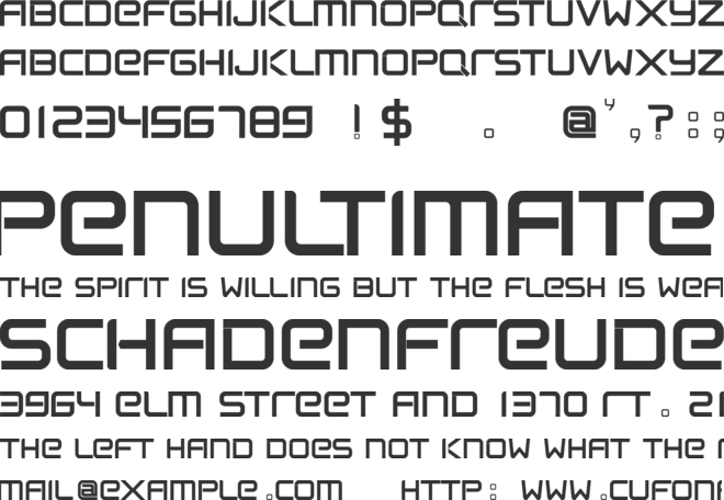 Flexsteel font preview