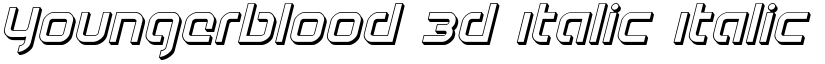 Youngerblood 3D Italic Italic font