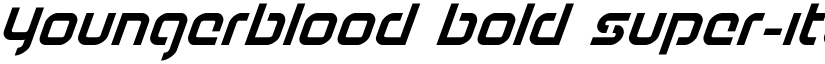 Youngerblood Bold Super-Italic Bold Italic font