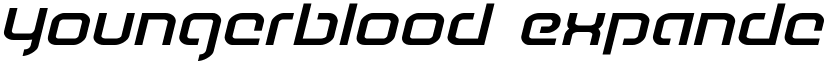 Youngerblood Expanded Italic Expanded Italic font