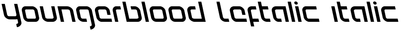 Youngerblood Leftalic Italic font