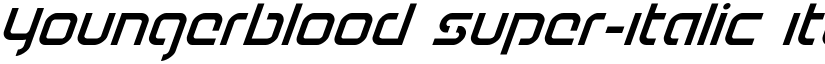 Youngerblood Super-Italic Italic font