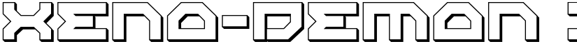 Xeno-Demon 3D Regular font