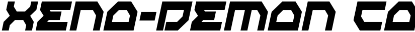 Xeno-Demon Condensed Italic Condensed Italic font