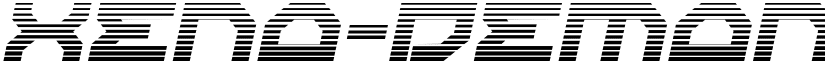 Xeno-Demon Gradient Italic Italic font